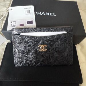 CHANEL Black Caviar Card holder